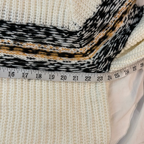 NWT JOHN + JENN Febe Sunrise Chunky Knit Finnel Neck Fair Isle‎ Sweater M - Picture 9 of 11